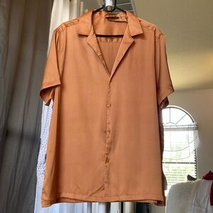 ASOS Design short sleeve button down shirt size Large.